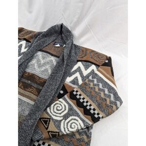 Vintage JJ Browne Sweater Woman Large Aztec Southwestern Knit Grandma Cardigan
